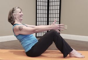 modified boat pose