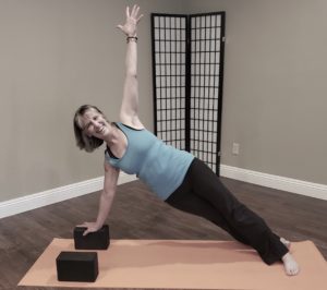 side plank with block